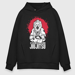 Мужское худи оверсайз Jiu Jitsu red sun Brazil logo