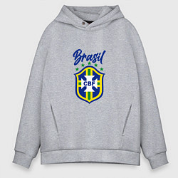 Толстовка оверсайз мужская Brasil Football, цвет: меланж