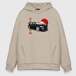 Мужское худи оверсайз Subaru Impreza WRX Sti Japanese Retro Style