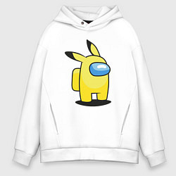 Толстовка оверсайз мужская Pika Among, цвет: белый