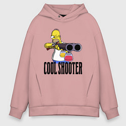 Мужское худи оверсайз Гомер Симпсон - крутой стрелок