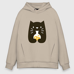 Мужское худи оверсайз Котик - Химик