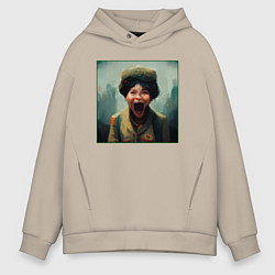 Мужское худи оверсайз Портрет ужасной женщины