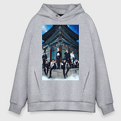 Толстовка оверсайз мужская Stray Kids Thunderous, цвет: меланж