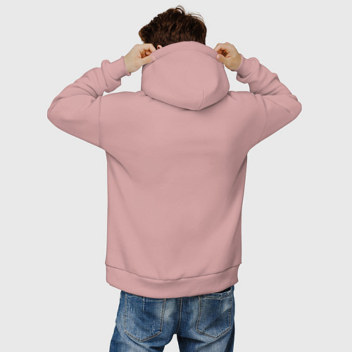 Мужское худи оверсайз Hug Me its free / Пыльно-розовый – фото 4