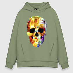 Мужское худи оверсайз Color skull - sketch