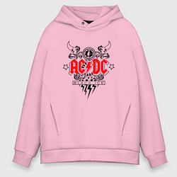 Мужское худи оверсайз ACDC Black Ice с молниями