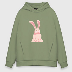 Мужское худи оверсайз Pink Bunny