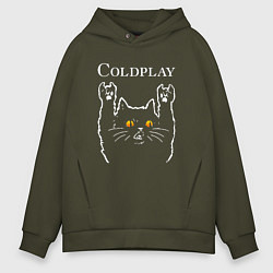 Мужское худи оверсайз Coldplay rock cat