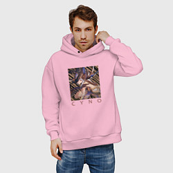 Толстовка оверсайз мужская Сайно Генерал махаматра, цвет: светло-розовый — фото 2