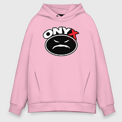 Мужское худи оверсайз Onyx - black logo