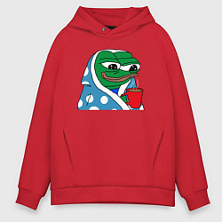 Мужское худи оверсайз Frog Pepe мем