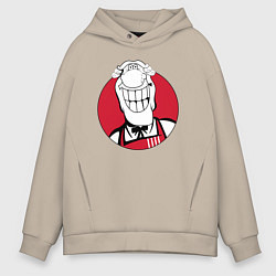 Толстовка оверсайз мужская Доктор Ливси - KFC Edition, цвет: миндальный
