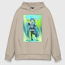 Мужское худи оверсайз Хацунэ Мику