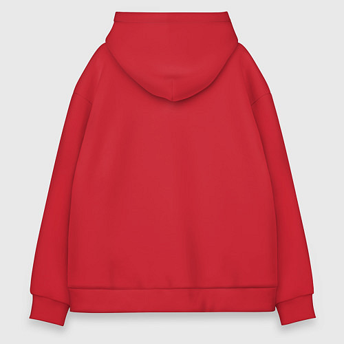 Мужское худи оверсайз Wu scratches logo / Красный – фото 2