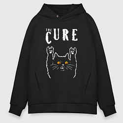 Мужское худи оверсайз The Cure rock cat