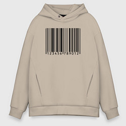Мужское худи оверсайз Штрих код