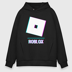 Мужское худи оверсайз Roblox в стиле glitch и баги графики