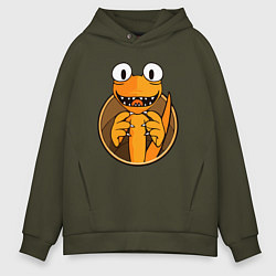 Мужское худи оверсайз Радужные друзья: Оранжевый