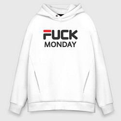 Мужское худи оверсайз Fuck monday, anti-brand, fila