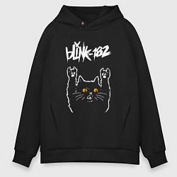 Мужское худи оверсайз Blink 182 rock cat