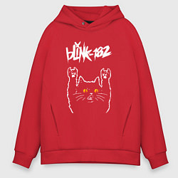 Мужское худи оверсайз Blink 182 rock cat