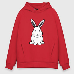 Мужское худи оверсайз Снежный кролик