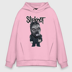 Толстовка оверсайз мужская Седьмой Slipknot, цвет: светло-розовый