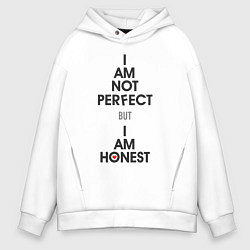 Мужское худи оверсайз I am not perfect - but I am honest