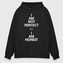 Мужское худи оверсайз I am not perfect, I am honest