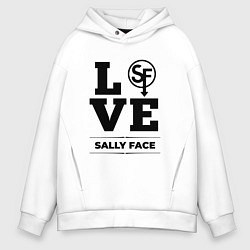 Толстовка оверсайз мужская Sally Face love classic, цвет: белый