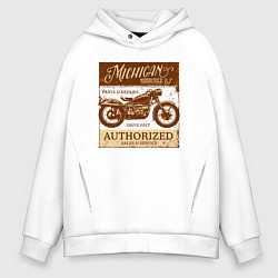 Мужское худи оверсайз Ретро мотоцикл гранж