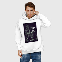 Толстовка оверсайз мужская X poster, цвет: белый — фото 2