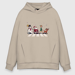 Мужское худи оверсайз Beatles Christmas