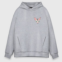 Толстовка оверсайз мужская Лысый сфинкс, цвет: меланж