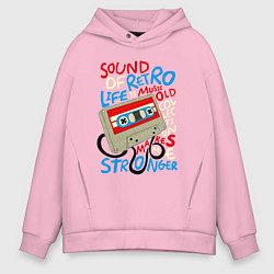 Мужское худи оверсайз Касссета ретро звук