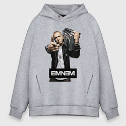 Толстовка оверсайз мужская Eminem boombox, цвет: меланж