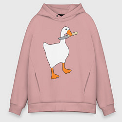 Мужское худи оверсайз Опасный гусь