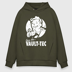 Мужское худи оверсайз Vault boy - join the vault tec