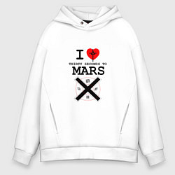 Мужское худи оверсайз I love thirty seconds to mars