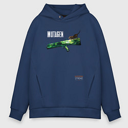 Толстовка оверсайз мужская MUTAGEN, цвет: тёмно-синий