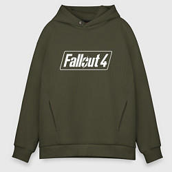 Толстовка оверсайз мужская Fallout 4 - computer game - action, цвет: хаки
