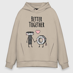 Мужское худи оверсайз Болт и гайка - милые каваи любовь