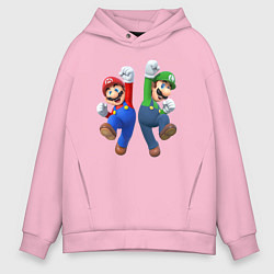 Мужское худи оверсайз Марио и Луиджи