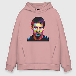 Толстовка оверсайз мужская Face Messi, цвет: пыльно-розовый