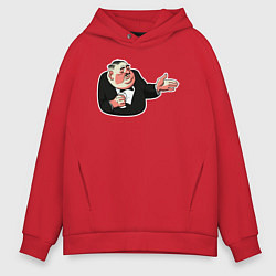 Мужское худи оверсайз Буржуй котлеты съел мем