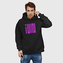 Толстовка оверсайз мужская Logo I-dle, цвет: черный — фото 2
