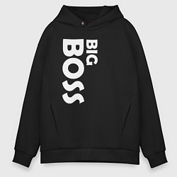 Толстовка оверсайз мужская BIG BOSS - светлая, цвет: черный