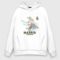 Толстовка оверсайз мужская Real Madrid-Karim Benzema 2, цвет: белый