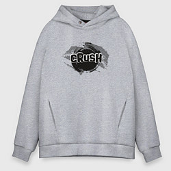 Мужское худи оверсайз Черная надпись: краш